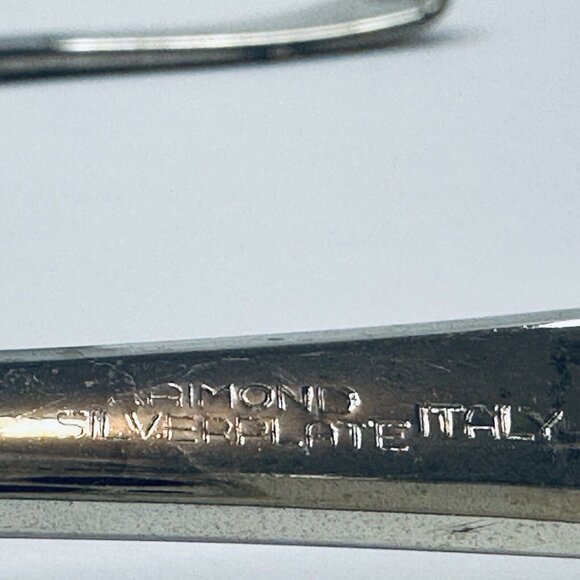 Raimond Silverplate Italy 9" Salad Serving Set Fork & Spoon Vintage - Picture 12 of 12
